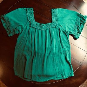 Maurices Square Neckline Crochet Blouse